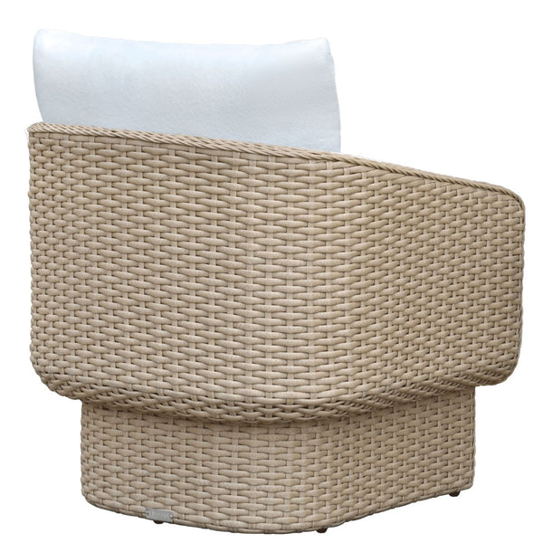 Safavieh GIUSEPPE Rattan Weaving Outdoor Chair – Stylish Natural & White Metal Frame for Comfort & Durability CPT4016A