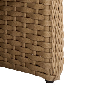 Safavieh GIUSEPPE Rattan Weaving Outdoor Chair – Stylish Natural & White Metal Frame for Comfort & Durability CPT4016A