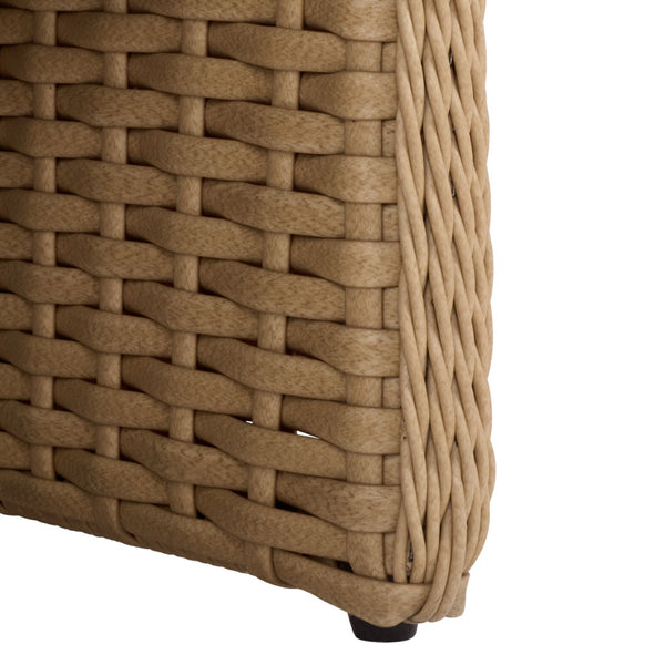 Safavieh GIUSEPPE Rattan Weaving Outdoor Chair – Stylish Natural & White Metal Frame for Comfort & Durability CPT4016A