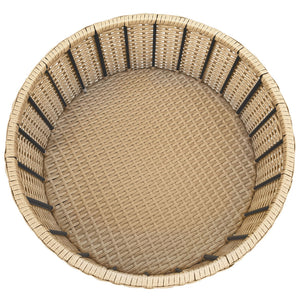 Cleandra Wicker Patio Coffee Table 36" Square — Durable Powder-Coated Frame, Uv-Resistant Rattan Weave