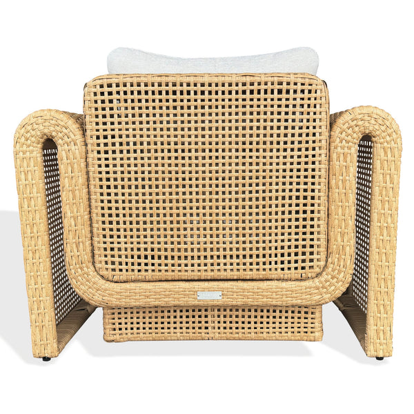Cleandra Wicker Patio Chair With Durable Powder-Coated Frame, Uv-Resistant Weave & Plush Cushions For Elegant Outdoor Comfort