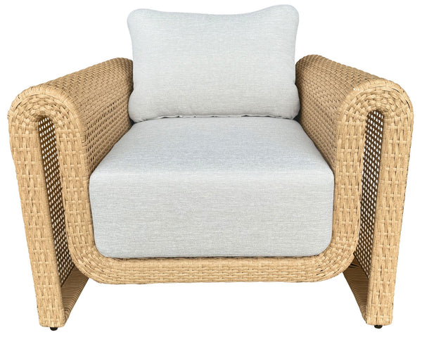 Cleandra Wicker Patio Chair With Durable Powder-Coated Frame, Uv-Resistant Weave & Plush Cushions For Elegant Outdoor Comfort