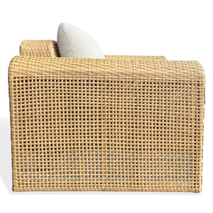 Cleandra Wicker Patio Chair With Durable Powder-Coated Frame, Uv-Resistant Weave & Plush Cushions For Elegant Outdoor Comfort