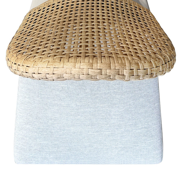Rosalind Patio Counter Stool With Cushioned Upholstery, Durable Metal Frame & Pe Rattan Weave Finish