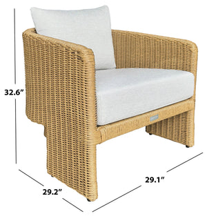 Donya Wicler Patio Chair With Weather‑Resistant Rattan, Cushioned Comfort & Sturdy Metal Frame For Outdoor Living