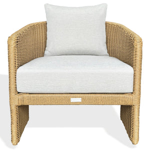 Donya Wicler Patio Chair With Weather‑Resistant Rattan, Cushioned Comfort & Sturdy Metal Frame For Outdoor Living