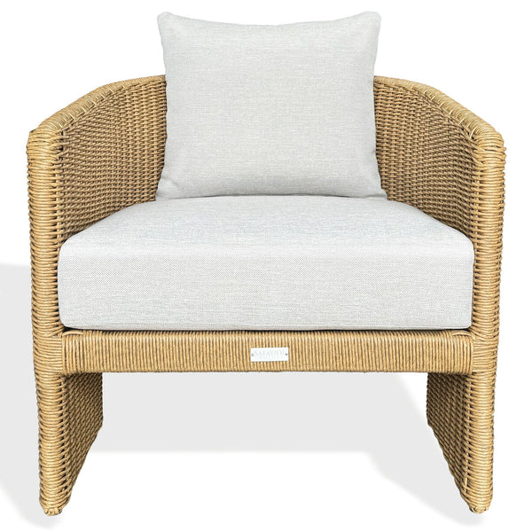 Donya Wicler Patio Chair With Weather‑Resistant Rattan, Cushioned Comfort & Sturdy Metal Frame For Outdoor Living