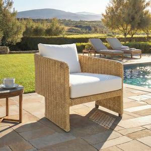 Donya Wicler Patio Chair With Weather‑Resistant Rattan, Cushioned Comfort & Sturdy Metal Frame For Outdoor Living