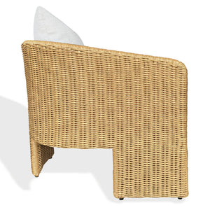 Donya Wicler Patio Chair With Weather‑Resistant Rattan, Cushioned Comfort & Sturdy Metal Frame For Outdoor Living