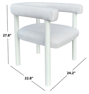 Larissa Patio Dining Chair With Weather-Resistant Upholstery, High-Density Foam And Durable Metal Frame