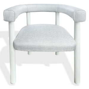 Larissa Patio Dining Chair With Weather-Resistant Upholstery, High-Density Foam And Durable Metal Frame