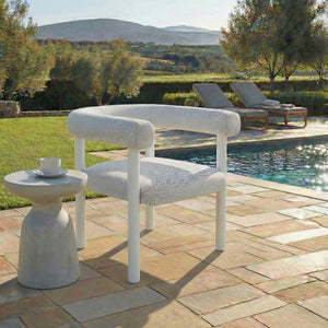 Larissa Patio Dining Chair With Weather-Resistant Upholstery, High-Density Foam And Durable Metal Frame