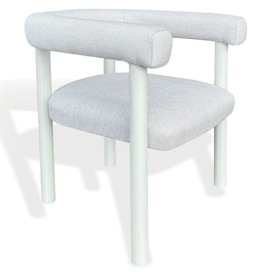 Larissa Patio Dining Chair With Weather-Resistant Upholstery, High-Density Foam And Durable Metal Frame