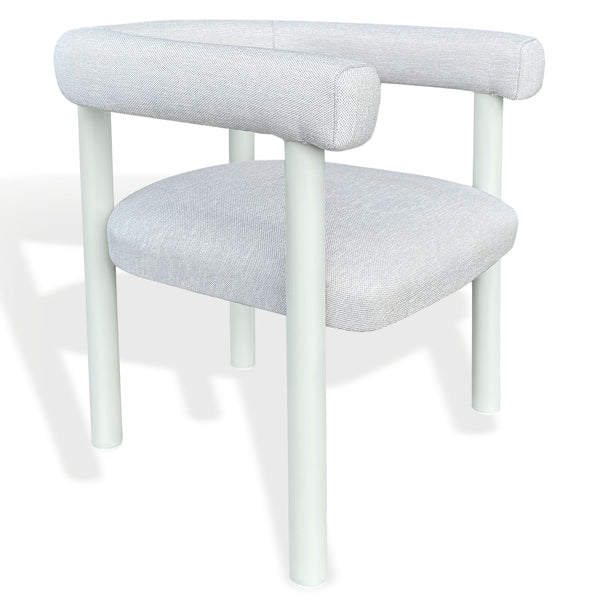 Larissa Patio Dining Chair With Weather-Resistant Upholstery, High-Density Foam And Durable Metal Frame