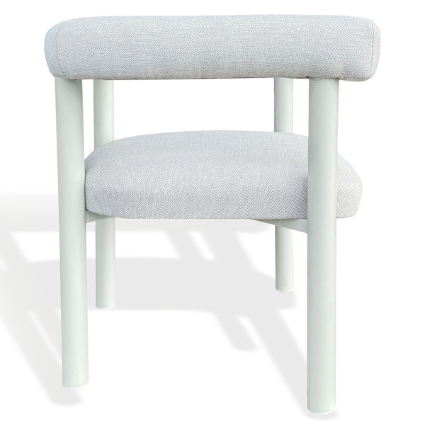 Larissa Patio Dining Chair With Weather-Resistant Upholstery, High-Density Foam And Durable Metal Frame
