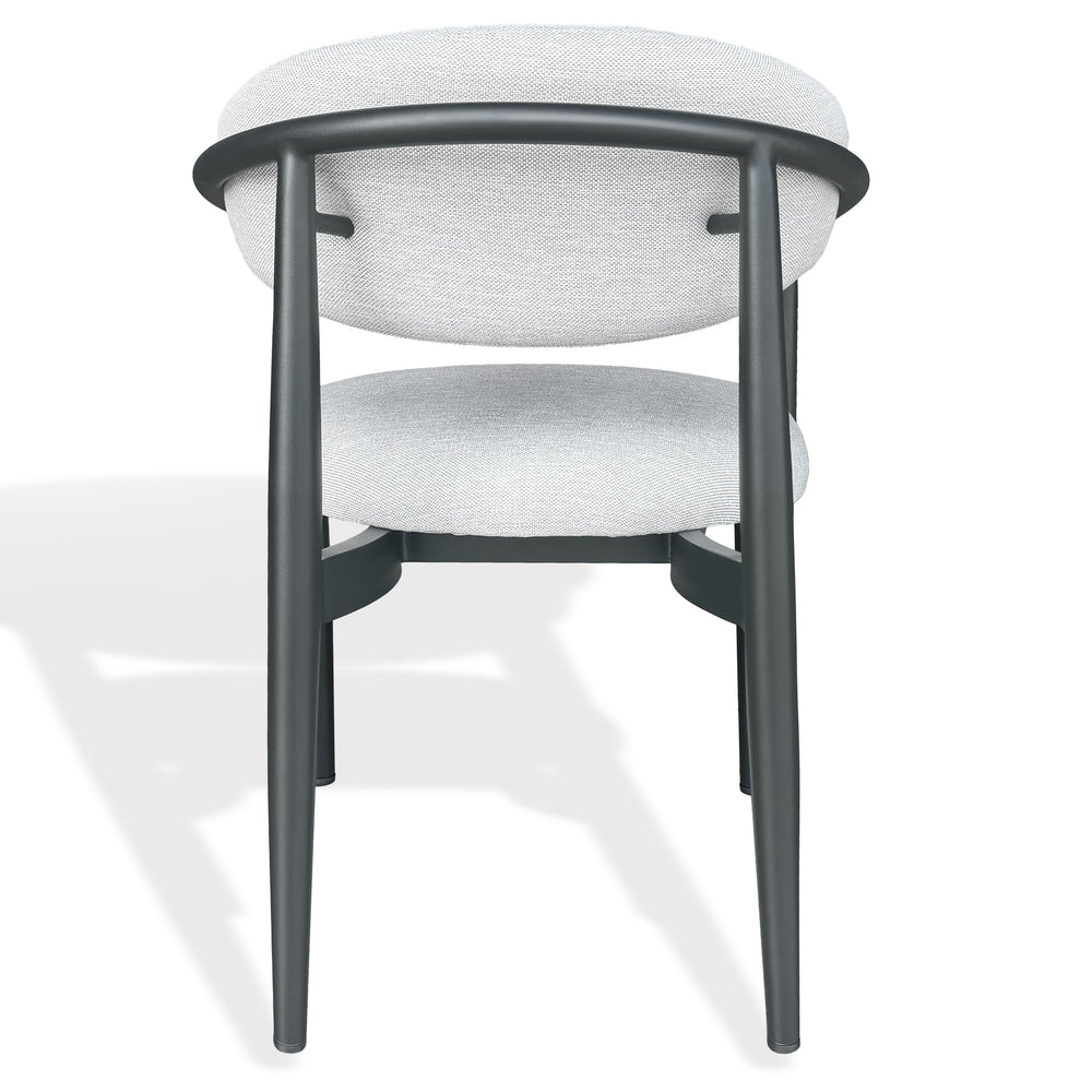 Bethlyn Metal Patio Dining Chair With Powder-Coated Frame And Cushioned Upholstery For Comfort