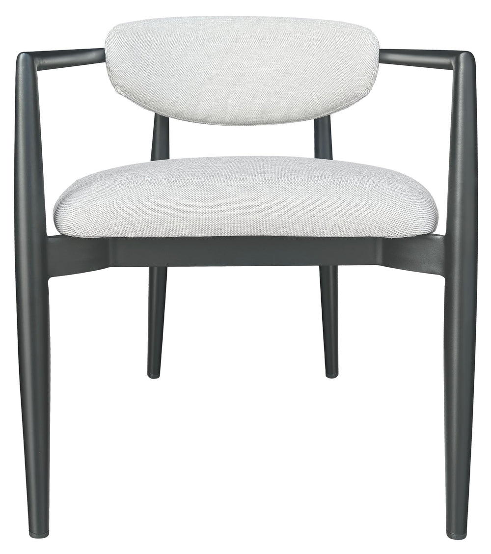 Bethlyn Metal Patio Dining Chair With Powder-Coated Frame And Cushioned Upholstery For Comfort