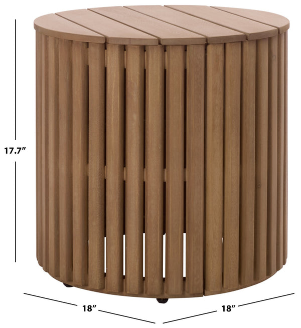 Safavieh Arielle Eucalyptus Wood Accent Table In Natural Finish - Elegant, Versatile Home Decor Addition Natural Wood Cpt5000a