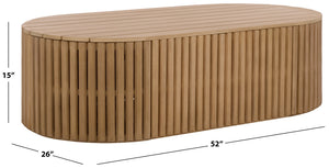 Safavieh Arielle Eucalyptus Wood Coffee Table - Elegant Natural Design For Modern & Classic Interiors Natural Wood Cpt5001a