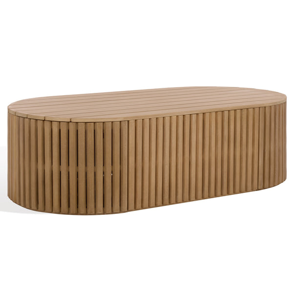 Safavieh Arielle Eucalyptus Wood Coffee Table - Elegant Natural Design For Modern & Classic Interiors Natural Wood Cpt5001a