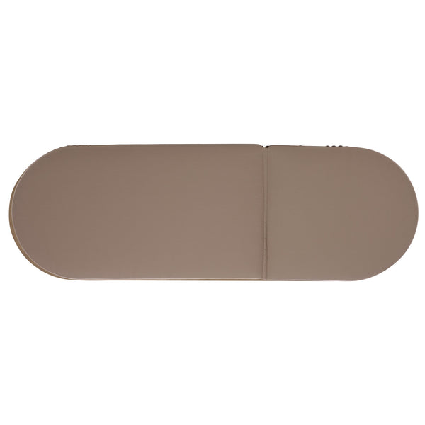 Arielle Eucalyptus Wood Sun Lounger With Cushioned Fabric Seat — Durable Outdoor Resort Style Comfort