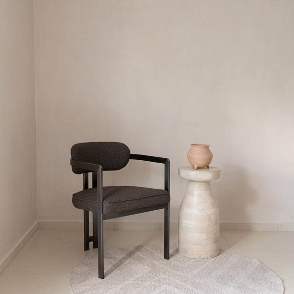 Lh Imports Style Dining Chair - Elegant Home Décor Solution For Modern Spaces, Comfort And Aesthetic Combined! Brown Carbon Metal Brown,Pu Foam,100% Polyester Fabric Cr025