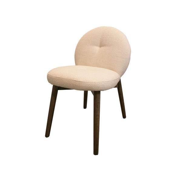 Lh Imports Petite Dining Chair - Elegant Design For Stylish Home Decor, Perfect For Cozy Spaces And Gatherings! Beige Oak Wood,100% Polyester Fabric,Medium Density Foam Cr026
