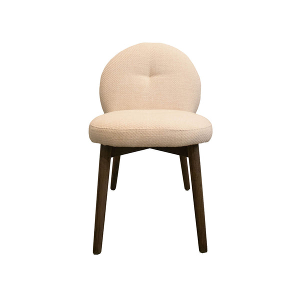 Lh Imports Petite Dining Chair - Elegant Design For Stylish Home Decor, Perfect For Cozy Spaces And Gatherings! Beige Oak Wood,100% Polyester Fabric,Medium Density Foam Cr026
