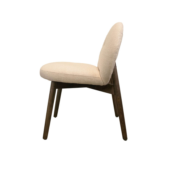 Lh Imports Petite Dining Chair - Elegant Design For Stylish Home Decor, Perfect For Cozy Spaces And Gatherings! Beige Oak Wood,100% Polyester Fabric,Medium Density Foam Cr026