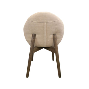 Lh Imports Petite Dining Chair - Elegant Design For Stylish Home Decor, Perfect For Cozy Spaces And Gatherings! Beige Oak Wood,100% Polyester Fabric,Medium Density Foam Cr026