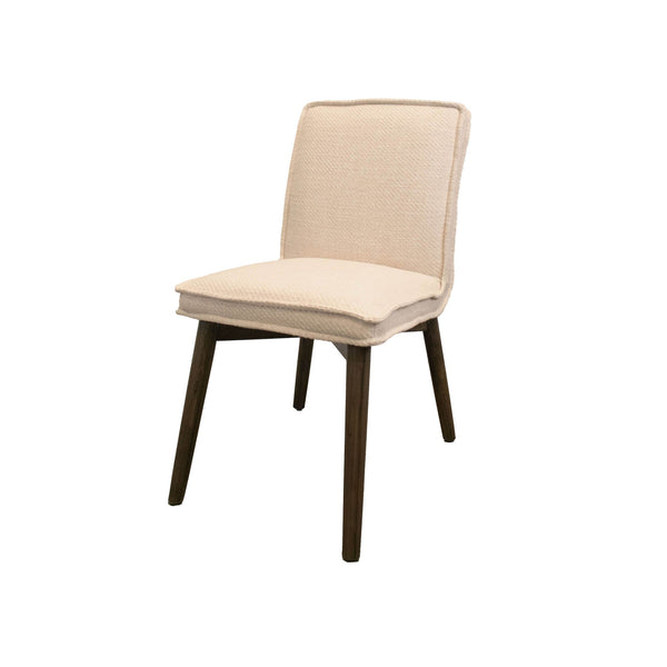 Lh Imports Franklyn Dining Chair - Stylish Crosshatch Pebble Cream, Solid Oak Frame & Comfortable Cushioning White Oak,100% Polyester Fabric,Medium Density Foam Cr027