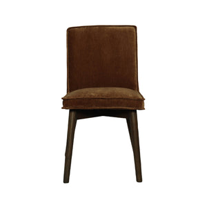 Lh Imports Franklyn Dining Chair - Luxurious Distressed Velvet Bronze With Warm Rubberwood Frame For Elegance Brown Rubberwod,Polyester,Foam Cr027-dvb