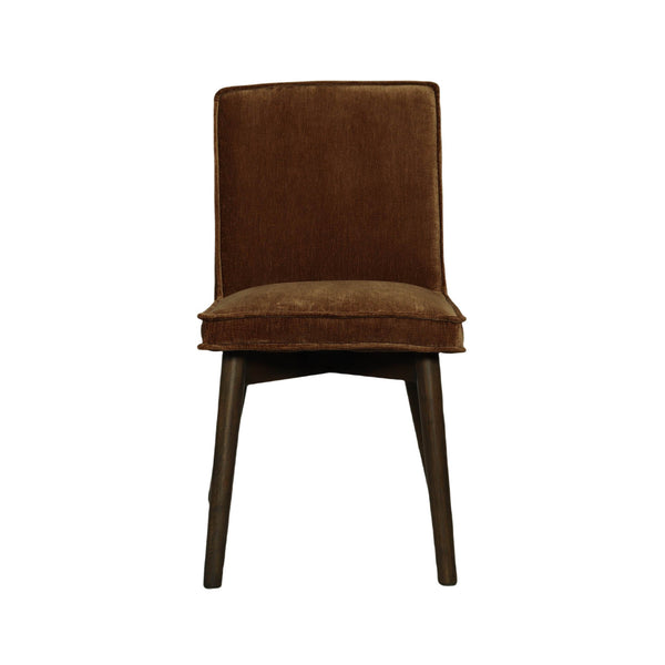 Lh Imports Franklyn Dining Chair - Luxurious Distressed Velvet Bronze With Warm Rubberwood Frame For Elegance Brown Rubberwod,Polyester,Foam Cr027-dvb