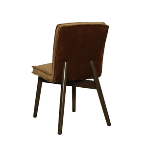 Lh Imports Franklyn Dining Chair - Luxurious Distressed Velvet Bronze With Warm Rubberwood Frame For Elegance Brown Rubberwod,Polyester,Foam Cr027-dvb