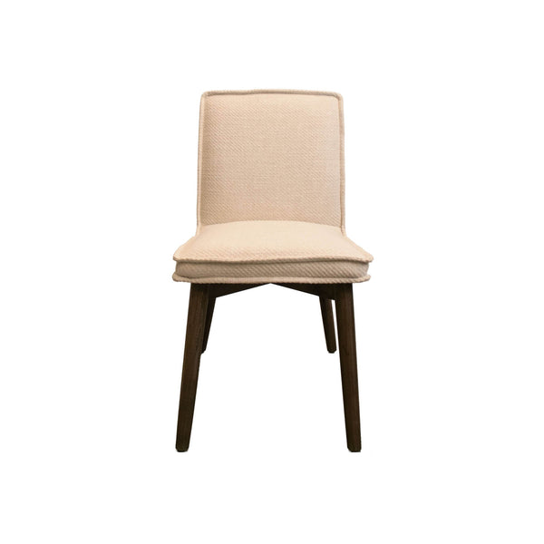 Lh Imports Franklyn Dining Chair - Stylish Crosshatch Pebble Cream, Solid Oak Frame & Comfortable Cushioning White Oak,100% Polyester Fabric,Medium Density Foam Cr027