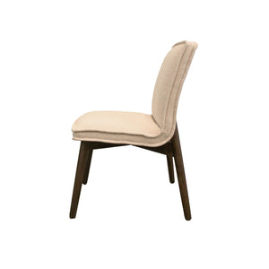 Lh Imports Franklyn Dining Chair - Stylish Crosshatch Pebble Cream, Solid Oak Frame & Comfortable Cushioning White Oak,100% Polyester Fabric,Medium Density Foam Cr027
