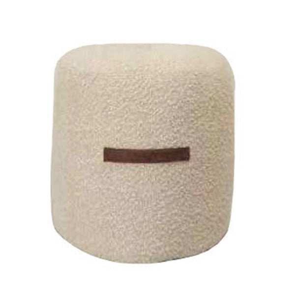 Lh Imports Cushy Ottoman - Stylish And Comfortable Accent Piece For Home Decor And Relaxation Needs White Foam,Plywood,Fabric,Pu Leather Cr033