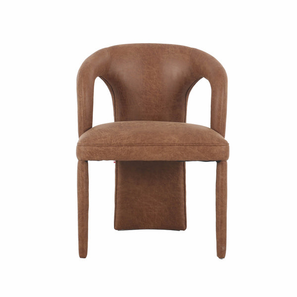 Lh Imports Naomi Dining Chair - Versatile Elegance To Enhance Your Dining Space With Chic Comfort And Style Brown Pine,Plywood,Pu Leather,Foam,Dacron Cr042-cog