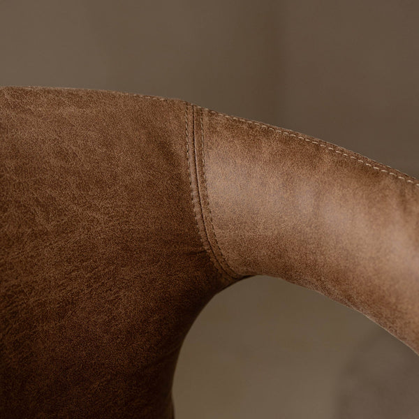 Lh Imports Naomi Dining Chair - Versatile Elegance To Enhance Your Dining Space With Chic Comfort And Style Brown Pine,Plywood,Pu Leather,Foam,Dacron Cr042-cog