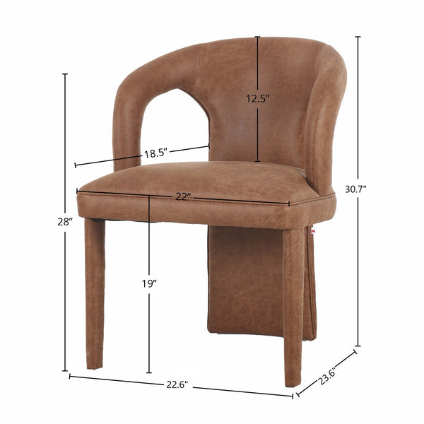 Lh Imports Naomi Dining Chair - Versatile Elegance To Enhance Your Dining Space With Chic Comfort And Style Brown Pine,Plywood,Pu Leather,Foam,Dacron Cr042-cog