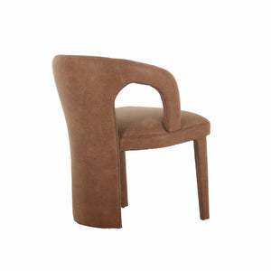 Lh Imports Naomi Dining Chair - Versatile Elegance To Enhance Your Dining Space With Chic Comfort And Style Brown Pine,Plywood,Pu Leather,Foam,Dacron Cr042-cog
