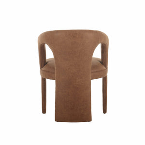 Lh Imports Naomi Dining Chair - Versatile Elegance To Enhance Your Dining Space With Chic Comfort And Style Brown Pine,Plywood,Pu Leather,Foam,Dacron Cr042-cog