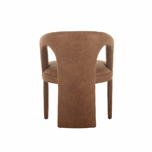 Lh Imports Naomi Dining Chair - Versatile Elegance To Enhance Your Dining Space With Chic Comfort And Style Brown Pine,Plywood,Pu Leather,Foam,Dacron Cr042-cog