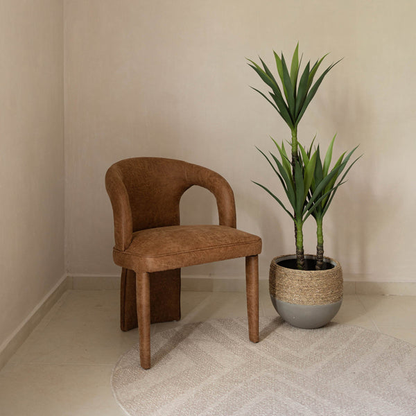 Lh Imports Naomi Dining Chair - Versatile Elegance To Enhance Your Dining Space With Chic Comfort And Style Brown Pine,Plywood,Pu Leather,Foam,Dacron Cr042-cog