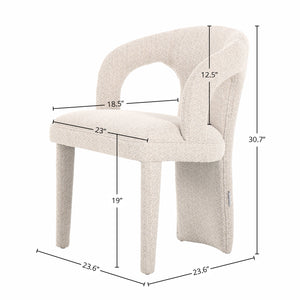 Lh Imports Naomi Dining Chair - Versatile Elegance To Enhance Your Dining Space With Chic Comfort And Style Beige Pine,Plywood,Polyester,Foam,Dacron Cr042-nat