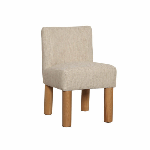 Lh Imports Destiny Dining Chair - Elegant Tweed Design With Natural Wood Legs For Stylish Home Décor Beige 18% Viscose 82% Polyester Fabric,25,000 Rub Count,Medium Density D30 & D35 Foam,Chair Frame Made Of Pine And Plywood,Legs In Natural Solid Oak Wood Cr043-nat