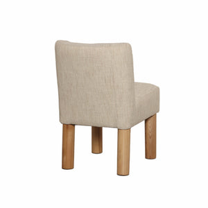 Lh Imports Destiny Dining Chair - Elegant Tweed Design With Natural Wood Legs For Stylish Home Décor Beige 18% Viscose 82% Polyester Fabric,25,000 Rub Count,Medium Density D30 & D35 Foam,Chair Frame Made Of Pine And Plywood,Legs In Natural Solid Oak Wood Cr043-nat