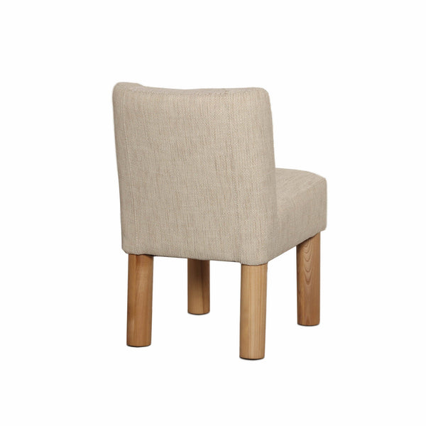 Lh Imports Destiny Dining Chair - Elegant Tweed Design With Natural Wood Legs For Stylish Home Décor Beige 18% Viscose 82% Polyester Fabric,25,000 Rub Count,Medium Density D30 & D35 Foam,Chair Frame Made Of Pine And Plywood,Legs In Natural Solid Oak Wood Cr043-nat