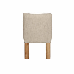 Lh Imports Destiny Dining Chair - Elegant Tweed Design With Natural Wood Legs For Stylish Home Décor Beige 18% Viscose 82% Polyester Fabric,25,000 Rub Count,Medium Density D30 & D35 Foam,Chair Frame Made Of Pine And Plywood,Legs In Natural Solid Oak Wood Cr043-nat
