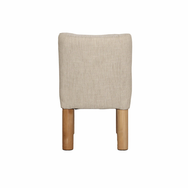 Lh Imports Destiny Dining Chair - Elegant Tweed Design With Natural Wood Legs For Stylish Home Décor Beige 18% Viscose 82% Polyester Fabric,25,000 Rub Count,Medium Density D30 & D35 Foam,Chair Frame Made Of Pine And Plywood,Legs In Natural Solid Oak Wood Cr043-nat